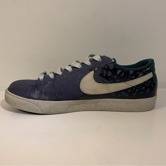 Y2K '08 NIKE NYX BLAZER LOW PURPLE GREY WHITE ORANGE MENS SHOES SIZE 10 SNEAKERS - Picture 5 of 12